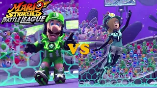 Mario Strikers: Battle League - Team Luigi vs Team Rosalina - Planetoid