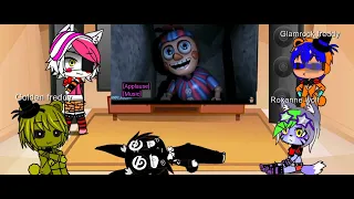 Security Breach + Golden Freddy and shadow bonnie react to Fnaf song (2/2)