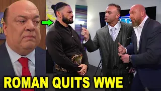 Roman Reigns Quits WWE as Paul Heyman is Sad and Triple H & GM Nick Aldis Are Mad About Him Leaving