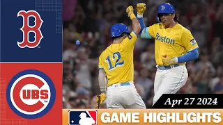 Boston Red Sox Vs. Chicago Cubs GAME HIGHLIGHTS 04/27/2024 | 2024 MLB Season