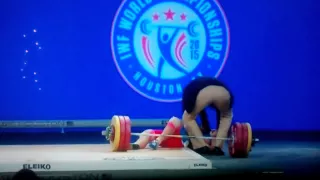 Rim Jong Sim Clean and Jerk fail Houston