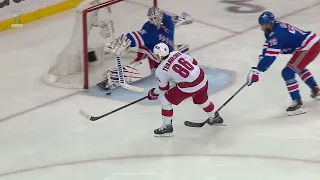 Igor Shesterkin's awesome acrobatic save on Teravainen in game 4 vs Hurricanes (2022)