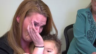Mom hears daughter's voice for the first time