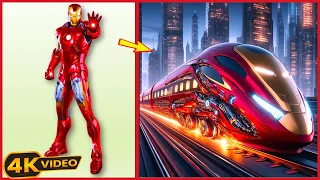 AVENGERS As TRAIN FUTURISTIC VENGERS 💥All Characters (marvel & DC) 2024