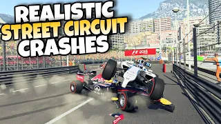 F1 REALISTIC STREET CIRCUIT CRASHES 2014-2021