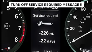 How to turn off service required message on Veloster N