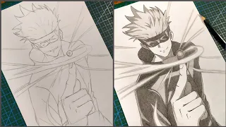 Cara Menggambar Anime | Gojo Satoru [Jujutsu Kaisen] - Step by Step