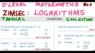 O level Mathematics Logarithms Exam ZIMSEC Part 1@mathszoneafricanmotives  @MathsZoneTV