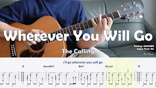 Wherever You Will Go - The Calling / Fingerstyle Guitar / Tabs + Chords + Lyrics