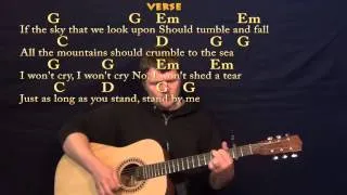 Stand By Me (Ben E King) Easy Guitar Strum Cover Lesson with Lyrics/Chords - Capo 2nd #standbyme