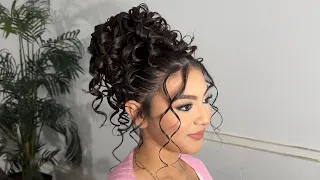 Peinado para quinceañera | quinceañera hairstyle | quinceañera updo |