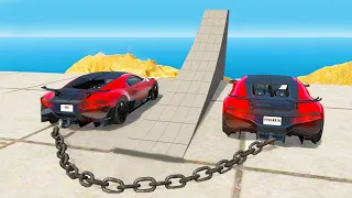 High Speed Jump Crashes - Car Crash Game ( BeamNG Drive Gameplay )