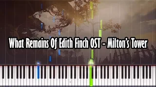 What Remains Of Edith Finch OST - Milton's Tower - Piano Tutorial - Synthesia