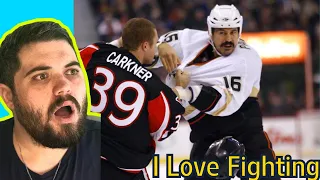 BRITS FIRST REACTION to NHL Hockey FIGHTS