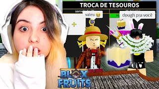 FIZ TRADE ATÉ CONSEGUIR a FRUTA DOUGH mas NÃO ESPERAVA QUE ISSO IA ACONTECER no BLOX FRUITS...