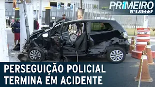 Perseguição policial termina em acidente no centro de São Paulo | Primeiro Impacto (20/07/2022)