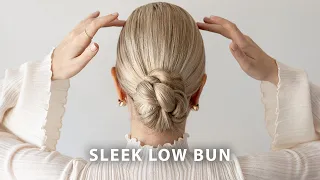 HOW TO: Easy Sleek Low Bun Tutorial💗