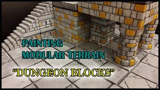 Painting Dungeon Blocks Modular Terrain for D&D - Part 1