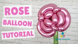 🌹 How to Make A Rose Balloon Animal 🌹 Rose Balloon Twisting 🌹