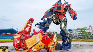 Transformers: The Last Knight - Optimus Prime vs Iron Man Final Fight | Paramount Pictures [HD]