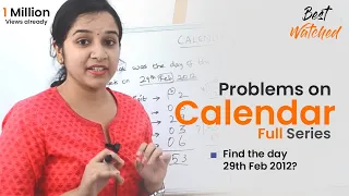 Aptitude Made Easy   Problems on Calendar full series, Learn maths #StayHome