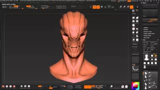 3D Art - Alien head concept design speed sculpting in ZBrush