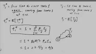 Mean First Passage and Recurrence Times