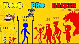 NOOB VS PRO VS HACKER IN MIGHTY PARTY WITH SHINCHAN AND CHOP|IamBolt Gaming