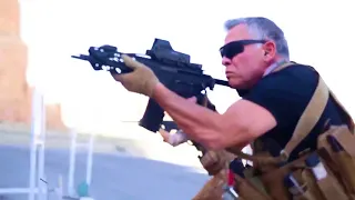 Prince Hussein along with His Majesty King Abdullah II during live ammunition training at the conclu