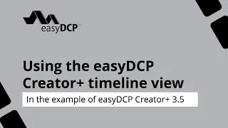 Using the easyDCP Creator+ timeline view