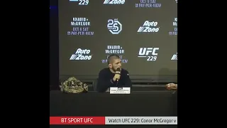 Khabib: I never drink