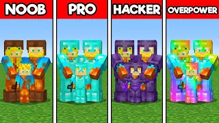 Pasé de FAMILIA NOOB a FAMILIA PRO a FAMILIA HACKER a FAMILIA OVERPOWER en Minecraft