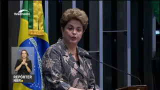 Dilma Rousseff se defende no julgamento de impeachment