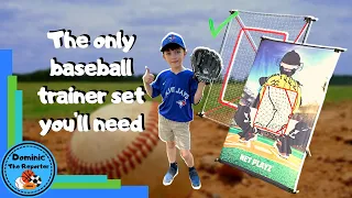 Baseball Training Set for Kids: Rebounder and Strike Zone Net