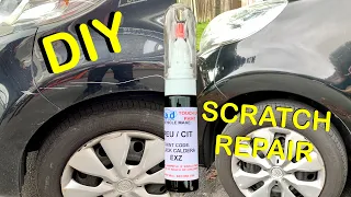 Car Scratch Repair DIY / How to Touch Up Paint, Black Car (CityBug/C1/107/Aygo) AMAZING RESULTS!