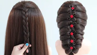 new ponytail hairstyle for bridesmaid | hairstyle for long hair girls | hairstyle for prom dress