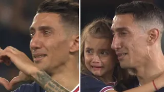 Angel Di Maria breaks down in tears as he says Goodbye to PSG Fans | Full Footage