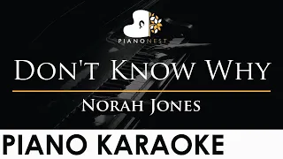 Norah Jones - Don't Know Why - Piano Karaoke Instrumental Cover with Lyrics