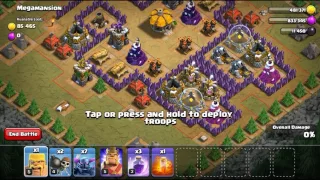 How to defeat megamansion clash of clans -max pekka attack