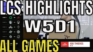 LCS Spring 2023 W5D1 Highlights ALL GAMES - FLY vs TL, TL vs IMT, C9 vs GG, CLG vs TSM, EG vs DIG