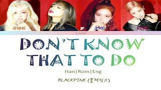 BLACKPINK 블랙핑크 - Don't Know What To Do (Color Coded Lyrics Eng/Rom/Han)