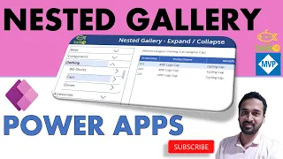 Nested Gallery expand and collapse in PowerApps