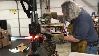 Coal Iron Works 16 Ton Forge Press in Action!