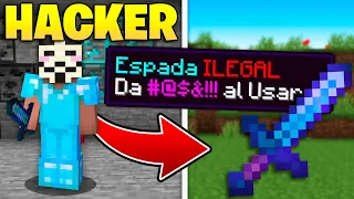 ENCONTRÉ a un HACKER con ITEMS ILEGALES en MINECRAFT