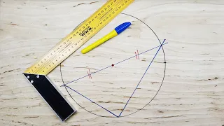 How To Find Center of Circle with Angle Ruler. Woodworking Tricks