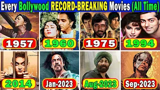 Every Bollywood Records Breaking Movies All Time List | 1940 to 2023 | Hindi Crore Club Movies List