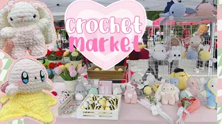 my first crochet market 🌷 how much did i make?