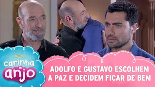 Adolfo e Gustavo escolhem a paz e decidem ficar de bem | Carinha de Anjo