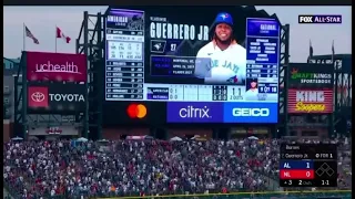 Vladimir Guerrero Jr. hits a 468 ft BOMB in the All Star Game!!!