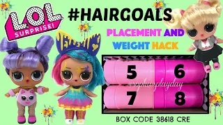 LOL Surprise HAIRGOALS Makeover Series 5 Unboxing Ball Placement & Weight Hack Splatters Opps Baby